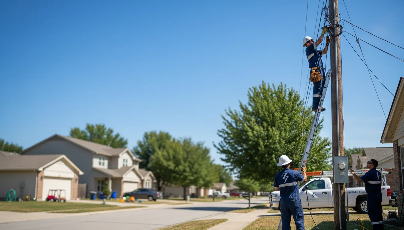 Residential electrician providing installation services in Manvel, ND